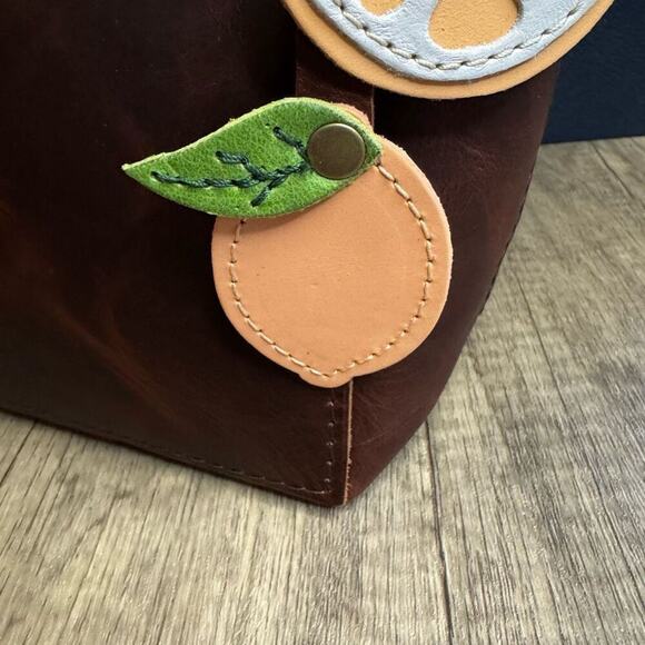 LAST ONE!! Mamey Portland Leather Citrus Pop Keychain FAST SHIP - Picture 4 of 6